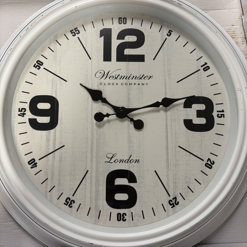 New White Clock, Size: 20 In