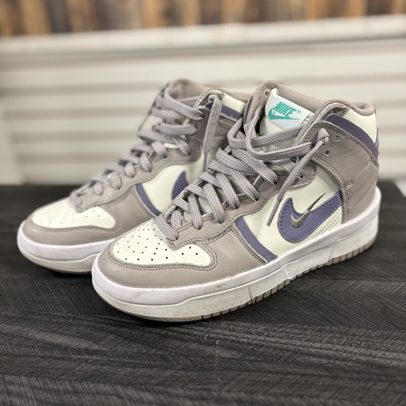 White & Purple Nikes, Size: 7.5