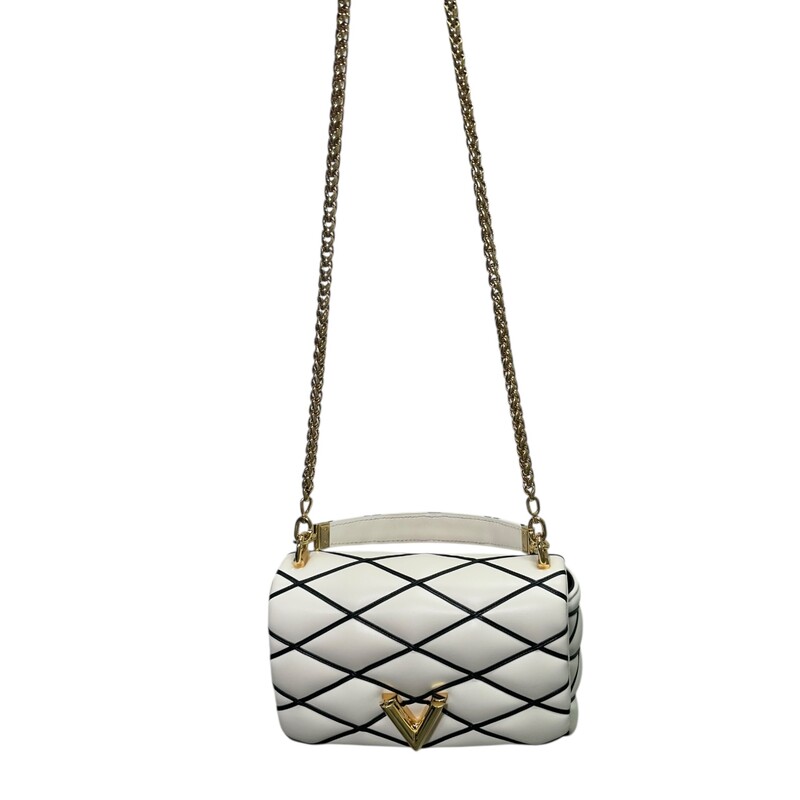 Louis Vuitton Malletage Top Handle GO-14MM<br />
<br />
Date Code: Chipped<br />
<br />
Dimensions:<br />
Base length: 9 in<br />
Height: 6.25 in<br />
Width: 3.75 in<br />
Drop: 4 in<br />
Drop: 22 in<br />
<br />
In very good condition. Light scratching to the hardware and corners.<br />
<br />
Comes with the original dust bag and box.