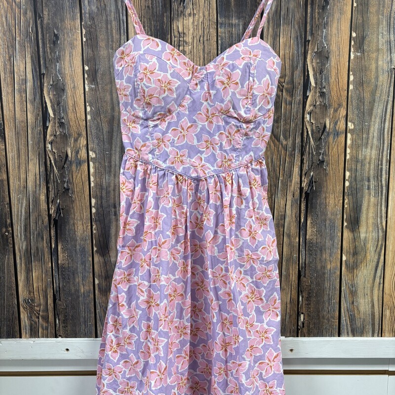 Pink Floral Dress, Size: XS