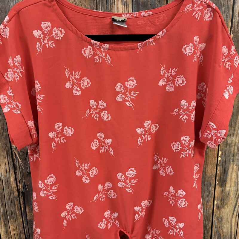 Melon Flower Tie Shirt, Size: Large