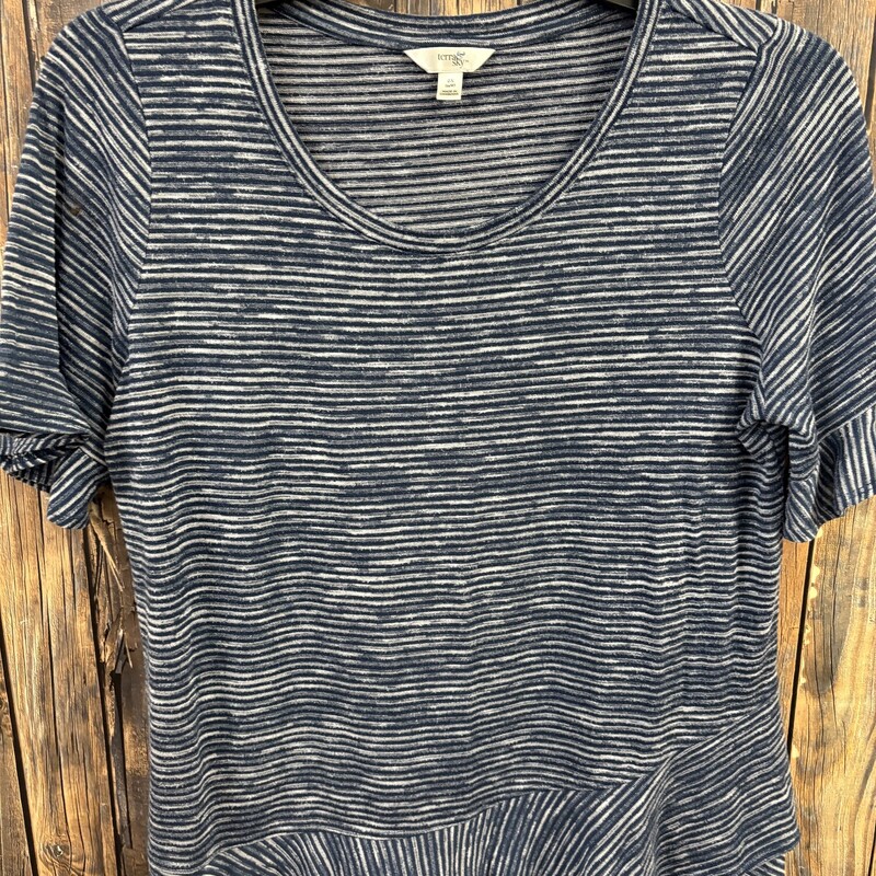 Blue Stripe Shirt, Size: 14w