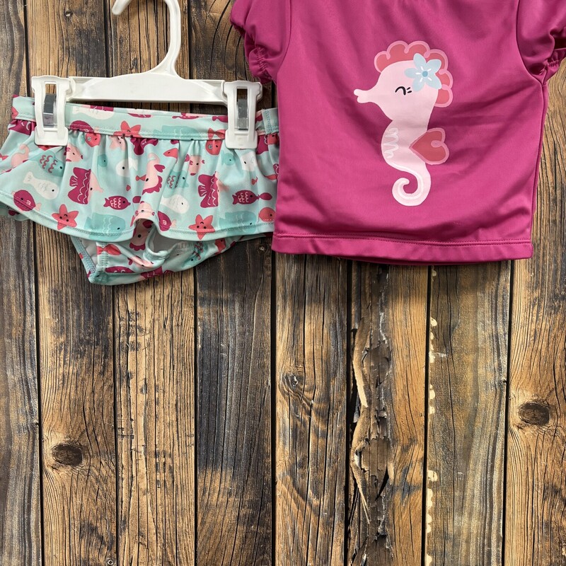 Pink Seahorse Swim Set