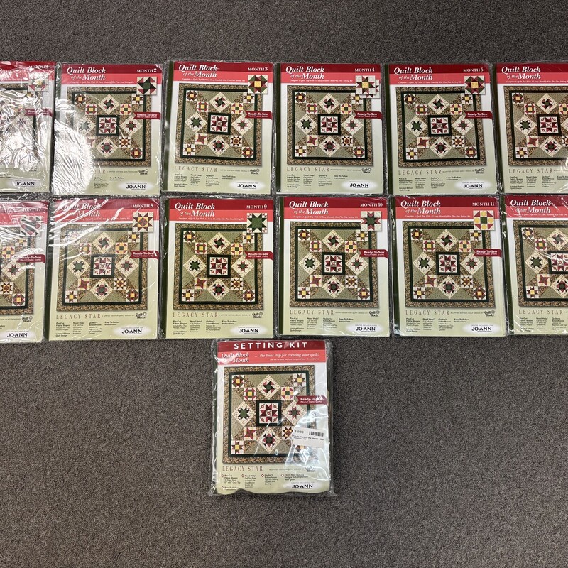Quilt Block Of The Month, Months 1-12