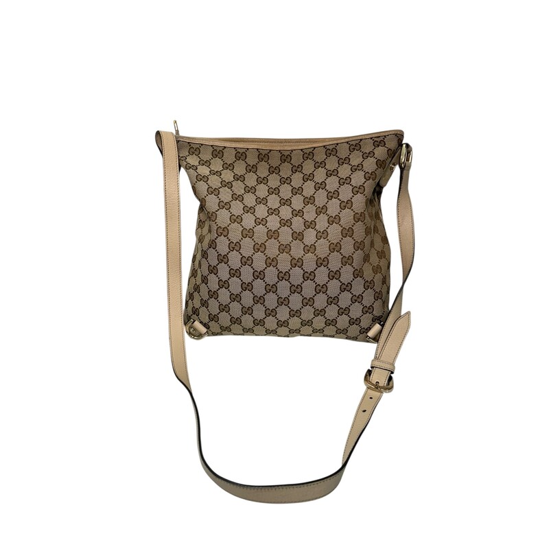 Gucci Abbey Canvas Crossbody<br />
<br />
Style Code:131326 506631<br />
<br />
Dimensions:12''L x 11.41''H x 0.78''W<br />
<br />
In very good condition. Some minor marks on the canvas and leather. Some tarnshing of the hardware.<br />
<br />
Does not come with original dust bag or box.