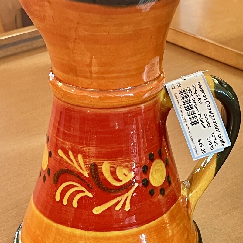 Pitcher Ceramic Painted