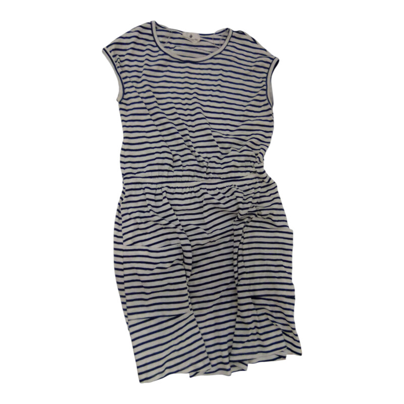 Dress: White/Black Stripe
