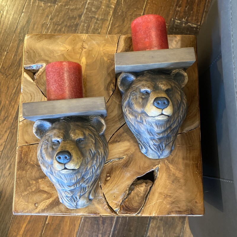 Bear Wall Candle Holders