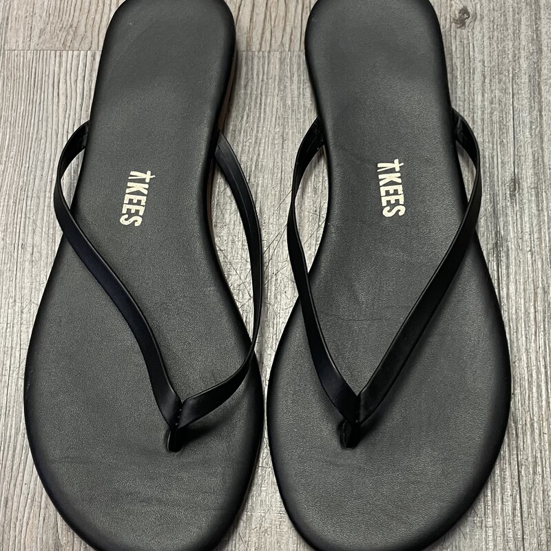 Tkees Flip Flop, Black, Size: 6Y Women