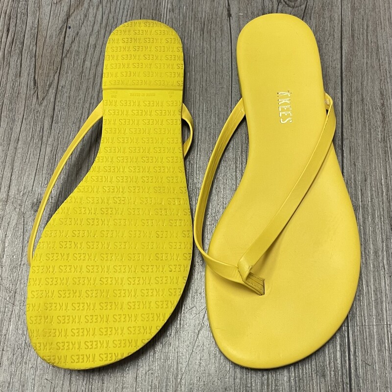 Tkees Flip Flop, Yellow, Size: 4Y