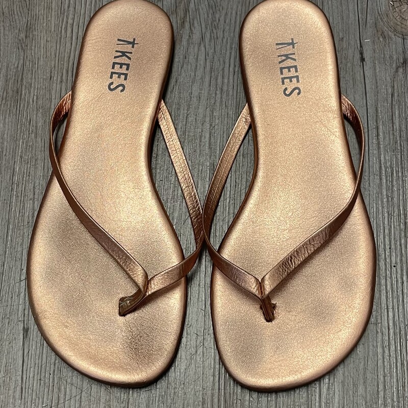 Tkees Flip Flop, Rosegold, Size: 3Y
