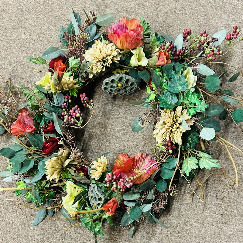 Floral Grapevine Wreath