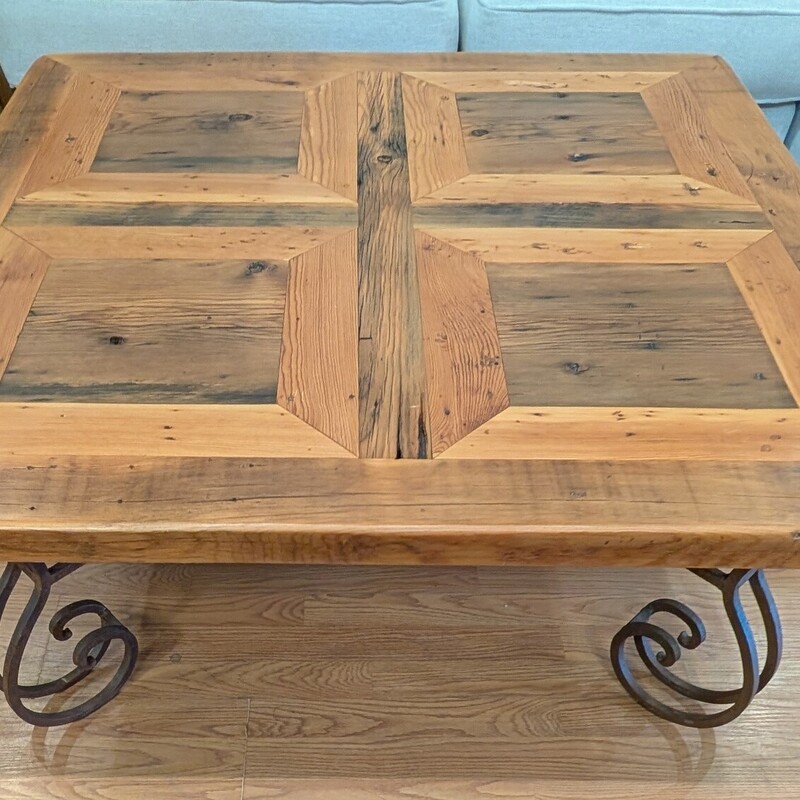 Rustic Wood & Metal Coffee Table
42 Square x 17.5h