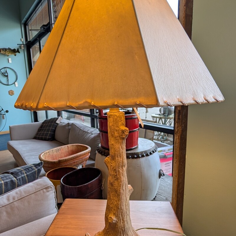 Ceramic Tree Trunk Base, Leather, Shade
16w x 26h