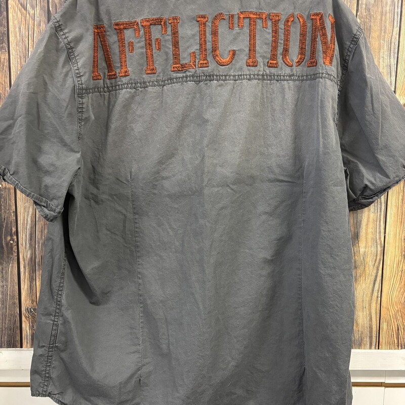 Grey Affliction Shirt, Size: 2X