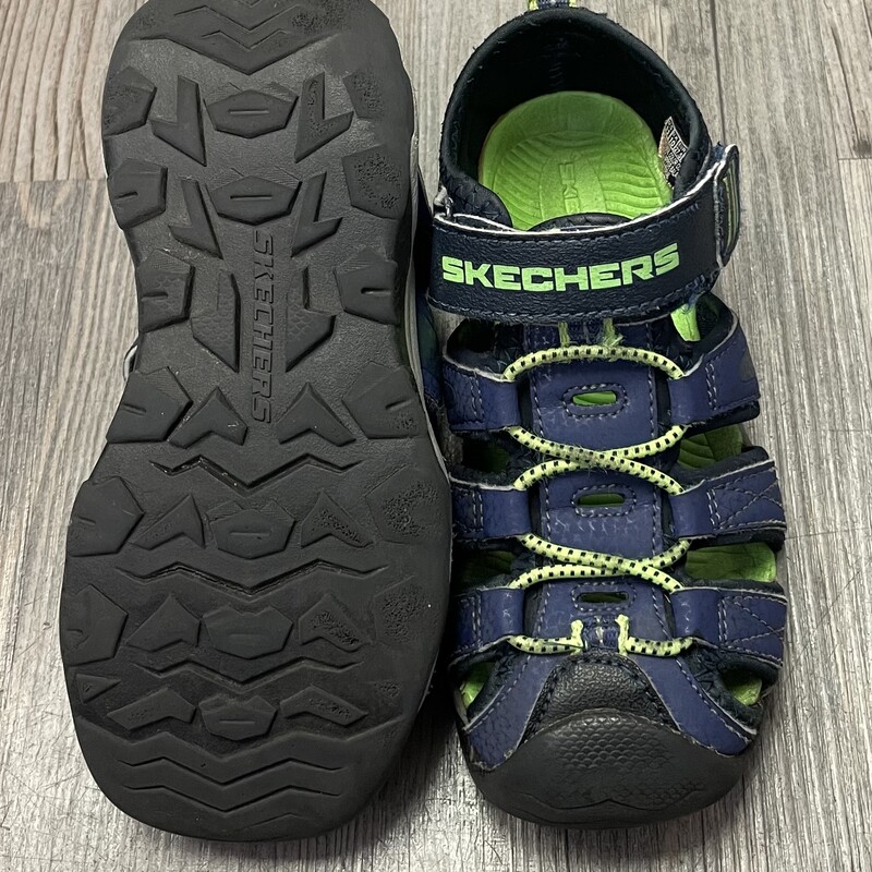 Skechers Sandals, Navy, Size: 11Y