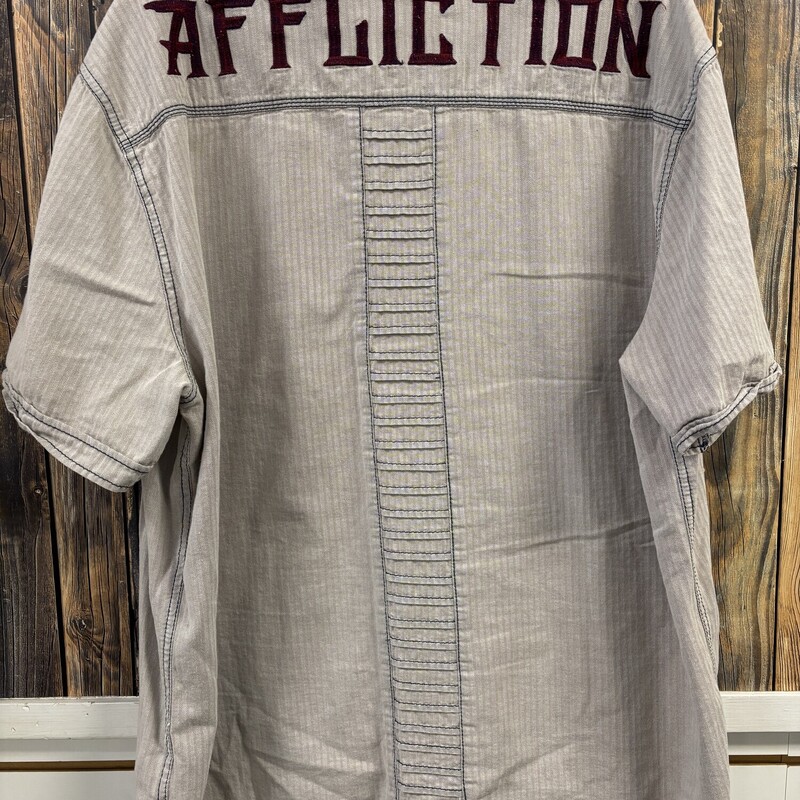 Cream Affliction Shirt, Size: 3X