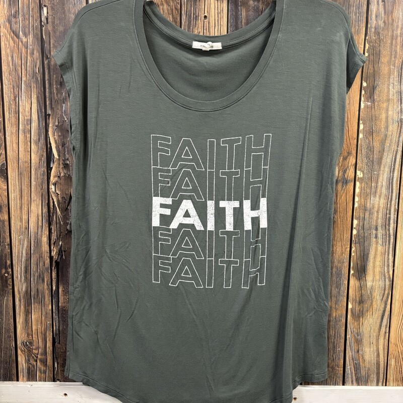 Green Faith Tee, Size: S