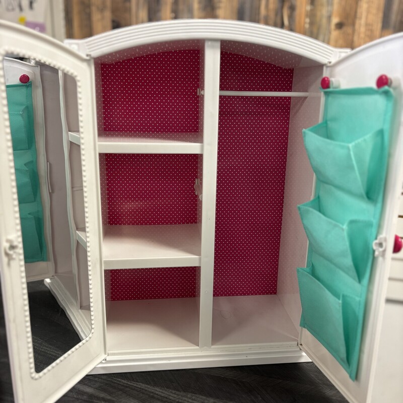 Doll Wardrobe, Size: 12x15x6 * Has a few scuffs