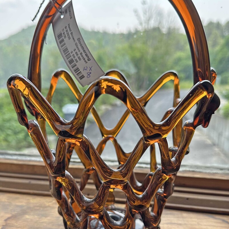 Hand Blown Glass Basket