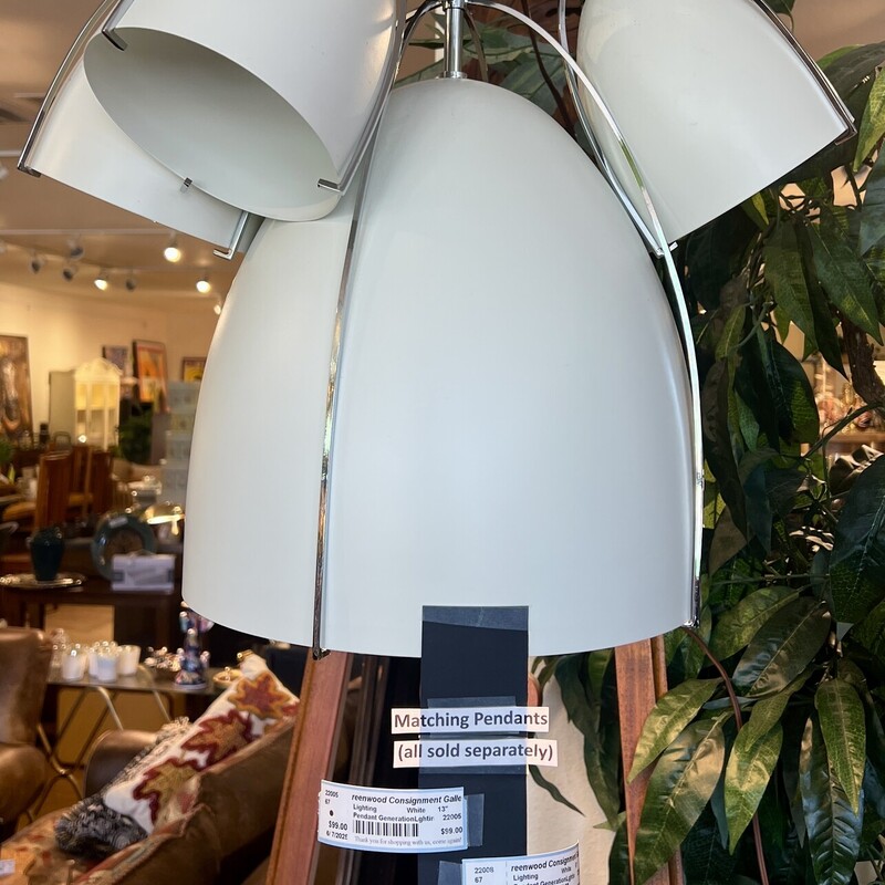 Pendant Generation Lghting,
Size: 13

3 matching smaller pendants also