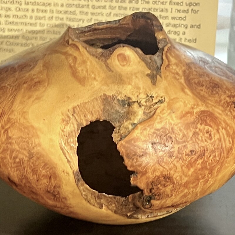 Bowl Burled Aspen by Wedekin,
Size: 8Rx5H