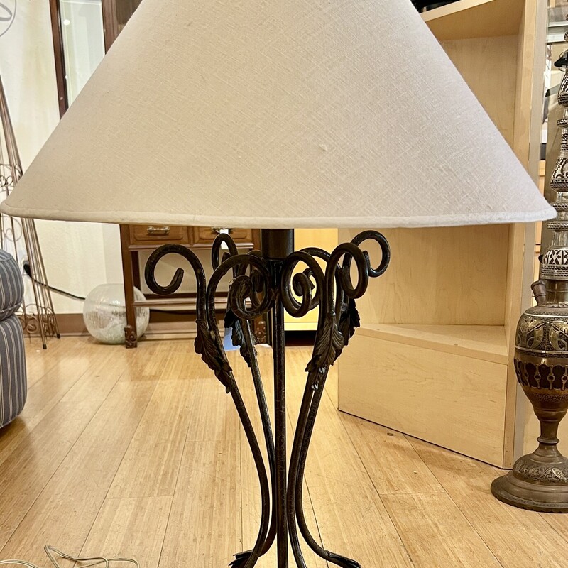 Lamp Table, IronBase, Size: 35 H