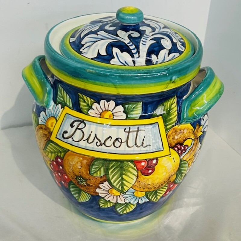 Italian Biscotti Jar+Lid