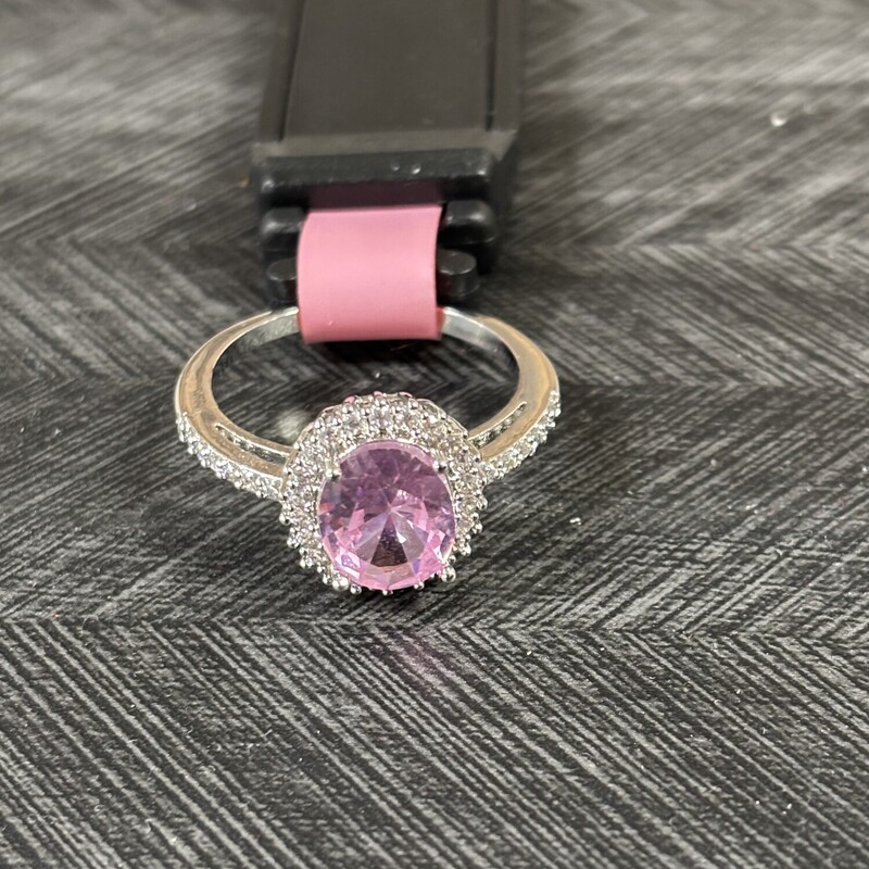 New Pink Cubic Zirconia R, Size: 9