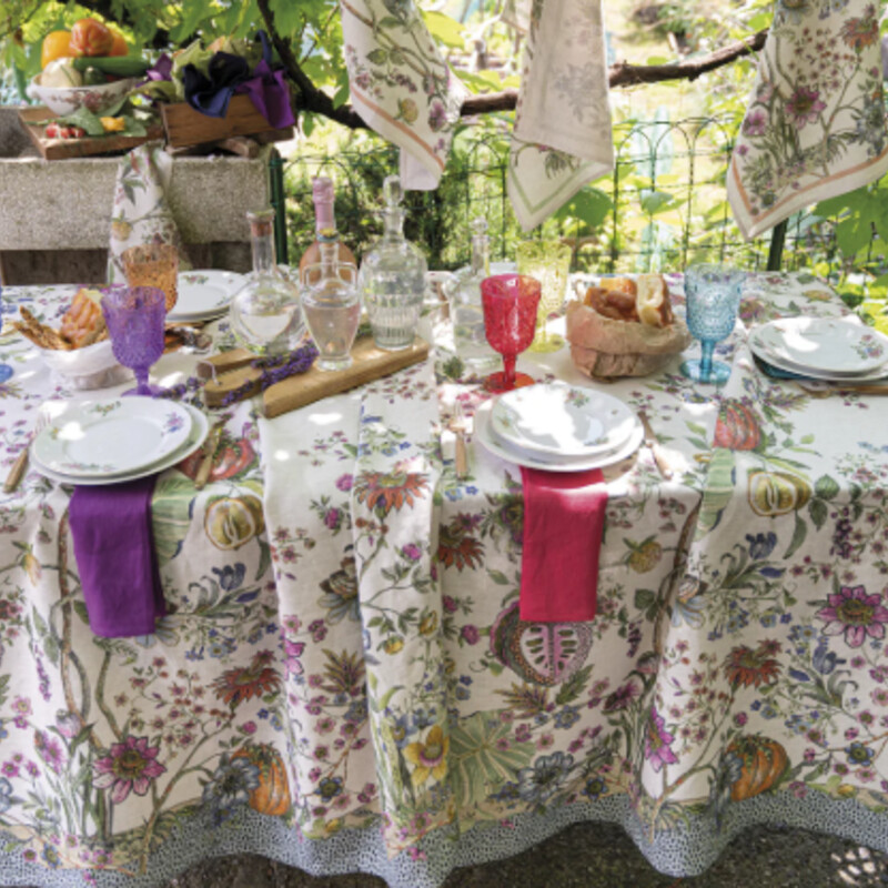 Tessitura Toscana Biloba Table Runner
Pink Blue Green Tan Orange Purple Linen
Size: 16x64L
Each piece is made from the finest European linen, adorned with hand-designed patterns that celebrate the beauty of life. Advanced printing techniques bring these designs to life with stunning precision. Proudly rooted in Tuscany, Tessitura’s creations reflect the region’s rich artistic, cultural, and natural heritage, weaving a sense of poetry and the essence of nature into every fiber.
NEW Retail $75