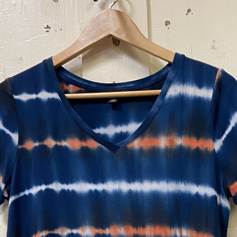 Blu/W/Or Tie Dye T