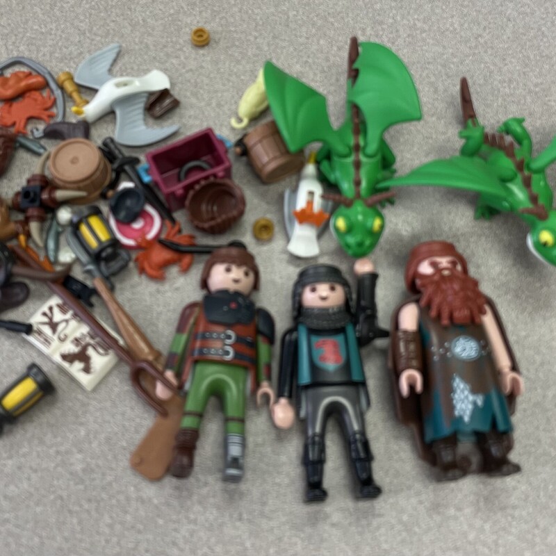 Playmobil How To Train Your Dragon
Assorted figures and accessories.
Multi, Size: 3Y
AS IS.