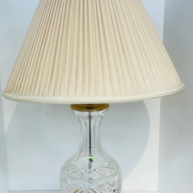 Waterford Crystal Lamp
Clear Brass Cream Size: 16 x 27H
As Is - shade is dated