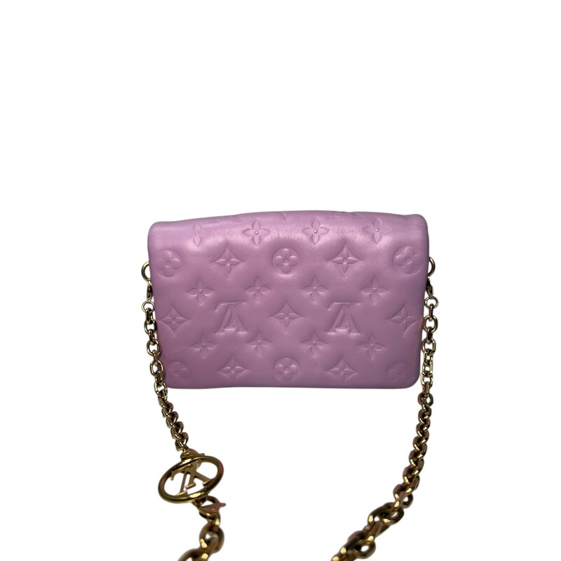 Louis Vuitton Coussins Leather Embossed Crossbody<br />
<br />
Date Code: Microchip<br />
<br />
Dimensions: 8 L x 5 H inches<br />
<br />
In very good condition.  Some faint sctraches on hardware.<br />
<br />
Does not come with original box or bag.