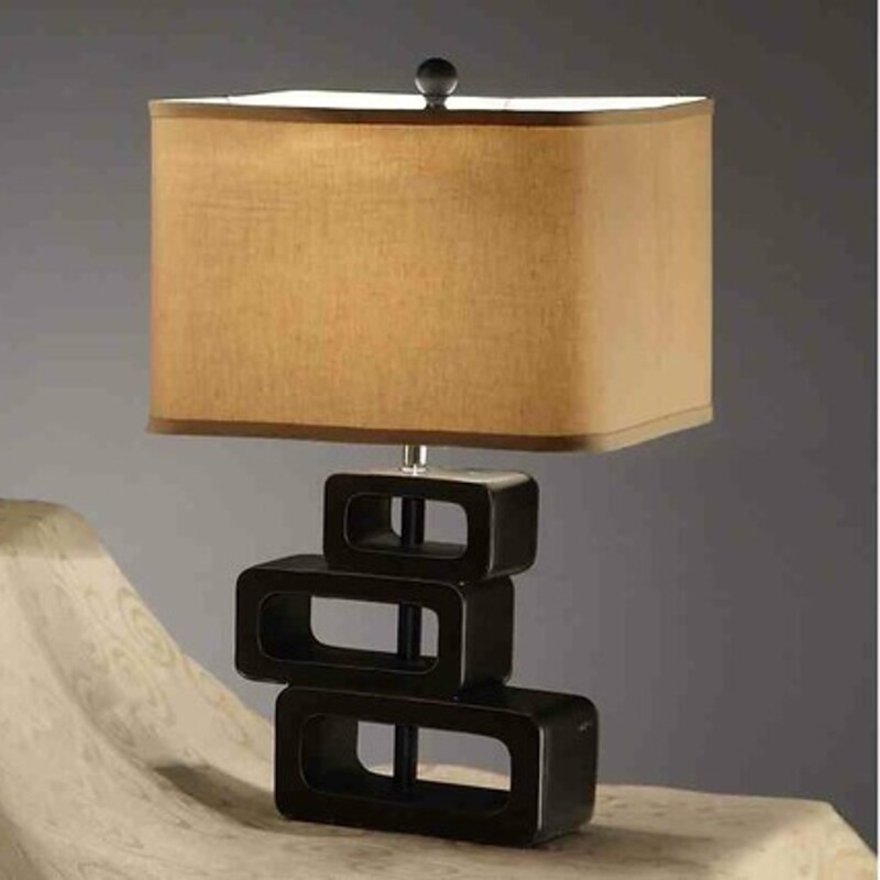 Stacked Block Wood Lamp
