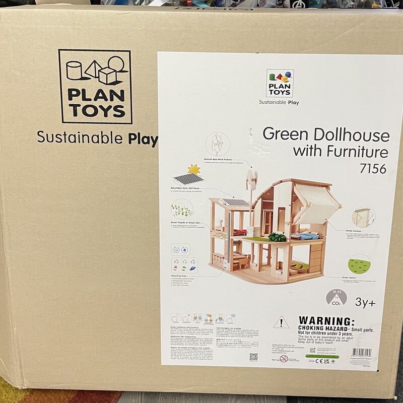 Plan Toys Green DollHouse