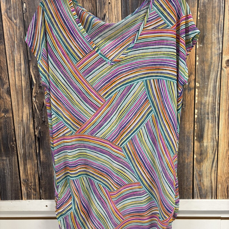 Rainbow Stripe Coverup, Size: S/M