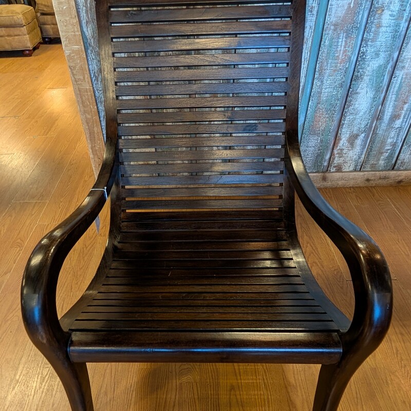 Warisan Lazy Chair, Slats, Sloped
Dark Brown Stain
27w x 36d x 37h