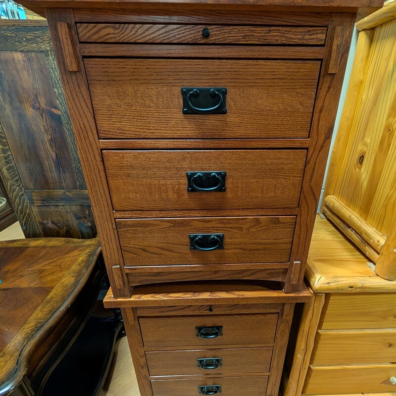 Mission Side Table PAIR, Pullout, 3 Drawer
25 x 18 x 28h