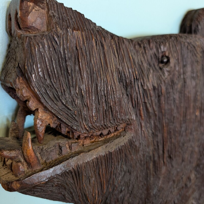 Black Forest Bear Relief, Antique, Carved<br />
20w x 59h x 2d