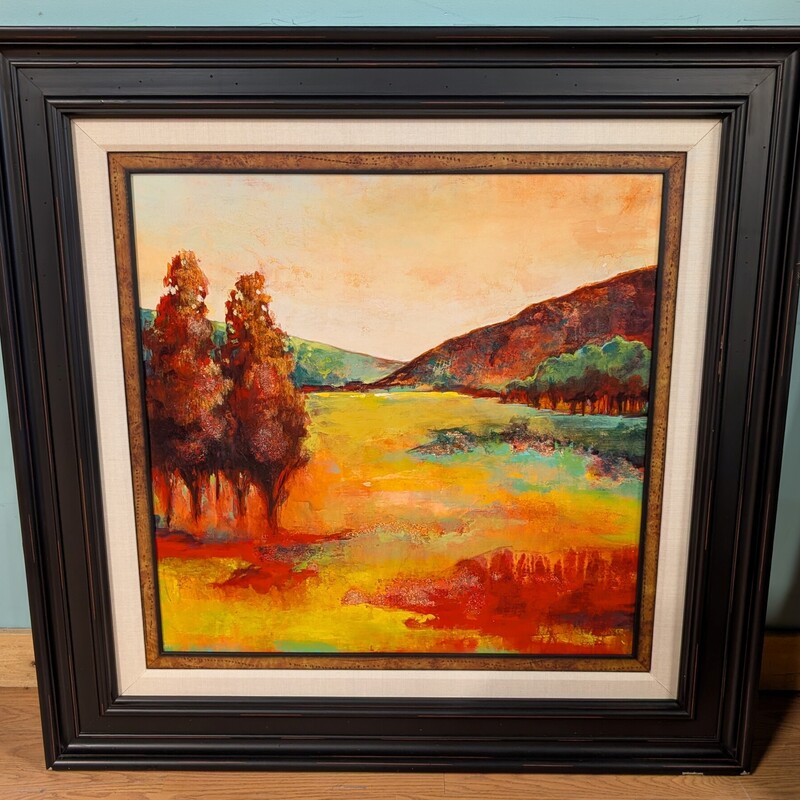 Colorful Landscape Signed, Georgie, Framed
44.75 x 44.75