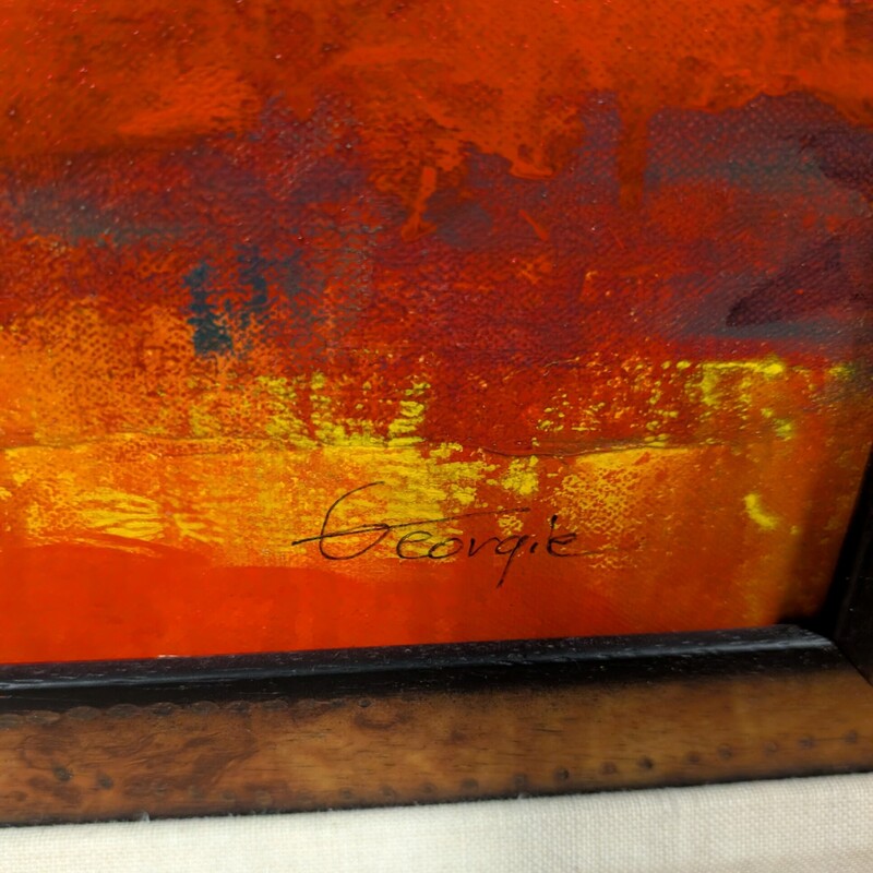 Colorful Landscape Signed, Georgie, Framed
44.75 x 44.75