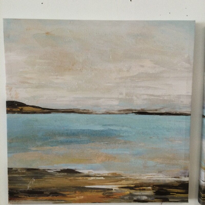 Water Skyscape Canvas,
Blue/Multi,
Size: 24 X 24 In