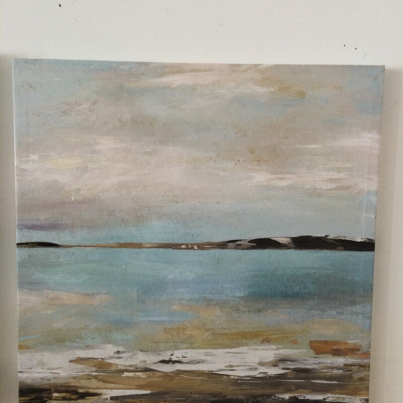 Water Skyscape Canvas,
Blue/Multi,
Size: 24 X 24 In