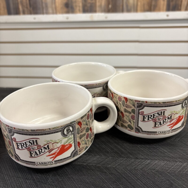 Three Soup Mugs
