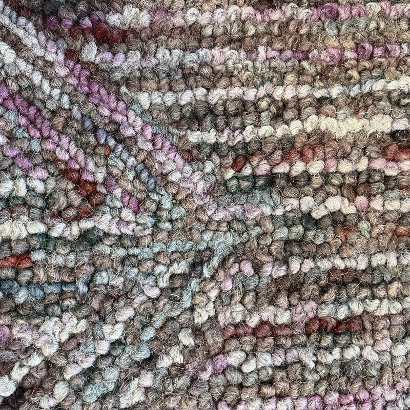Wool Area Rug,<br />
Mauve/Multi,<br />
Size: 86.5 X 58 In