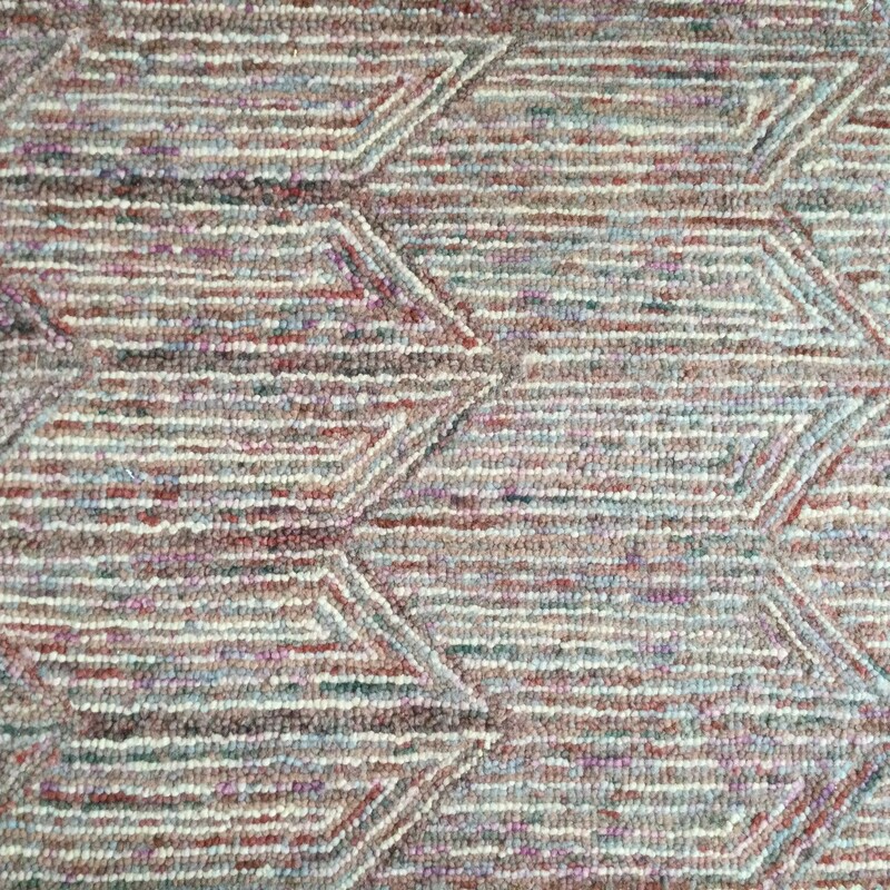 Wool Area Rug,
Mauve/Multi,
Size: 86.5 X 58 In
