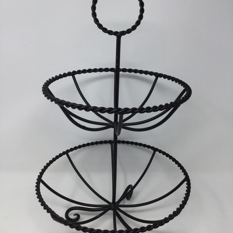 Tiered Server Basket,
Black,
Size: 18 X 11 In