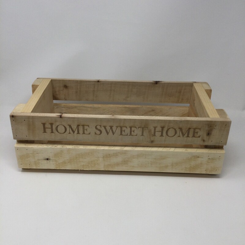 Home Sweet Home Crate,
Pine,
Size: 17 X 8 X 6 In