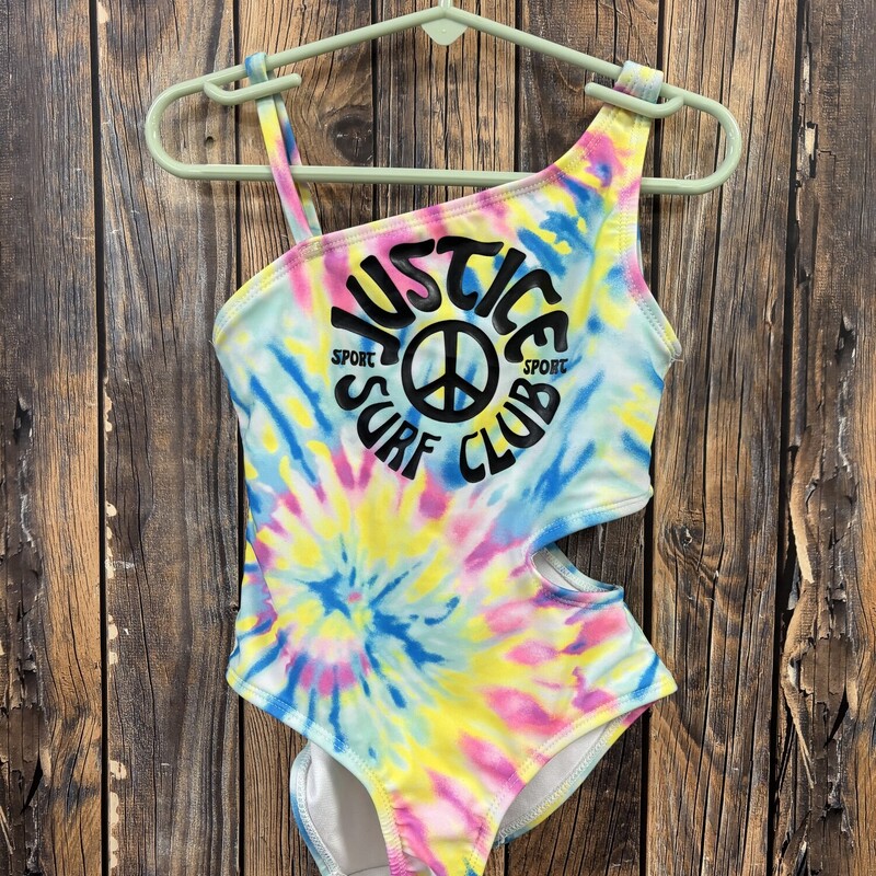Tie Dye Justice Swimsuit, Size: 5/6